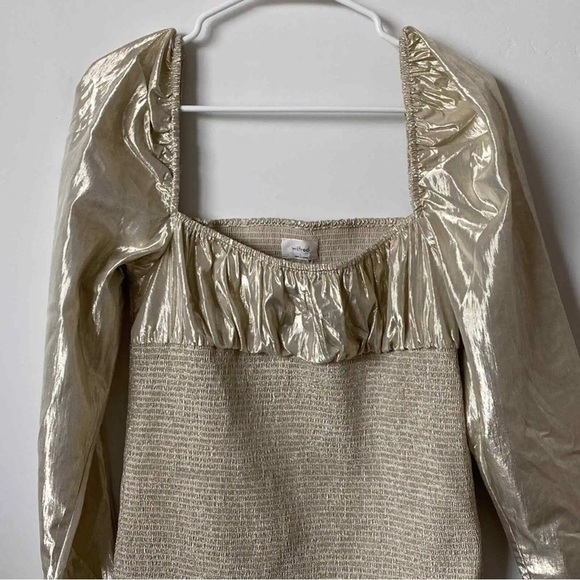WILFRED ARITZIA Silver Metallic Ballard mini Dress - Picture 13 of 13
